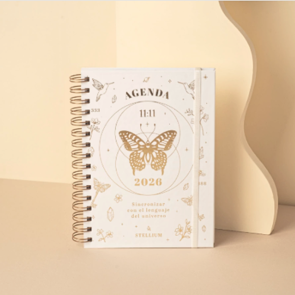 Producto - Agenda 11:11- Blanca y Dorado