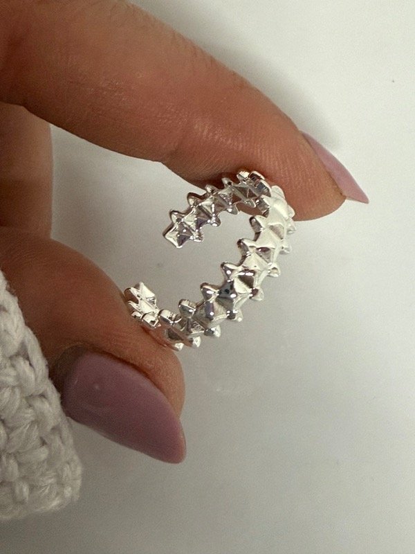 Producto - NB777 Anillo geométrico acero blanco