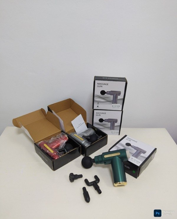 Producto - Pistola de masaje con accesorios recargable mediana - 1