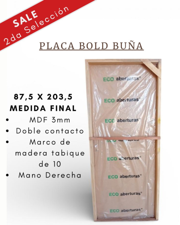 Producto - PUERTA PLACA MDF 87,5