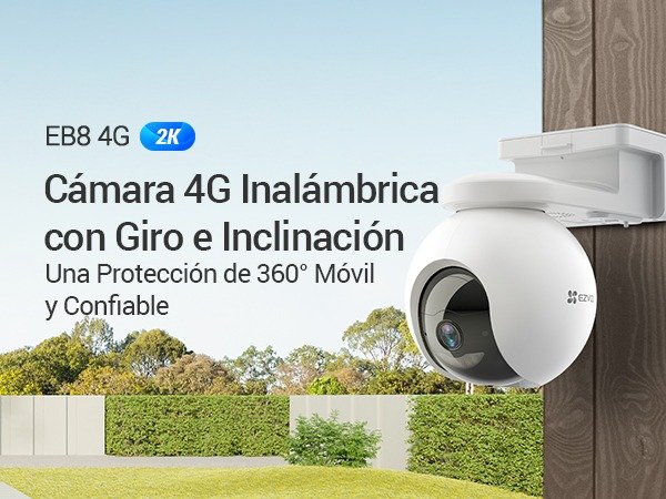 Producto - EZVIZ EB8 4G 2K 3mp CAMARA EXTERIOR PANORAMICA E INCLINABLE 4G CON BATERIA