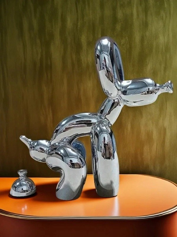 Producto - Perro Globo estilo Jeff Koons. Figura metalica en buena calidad