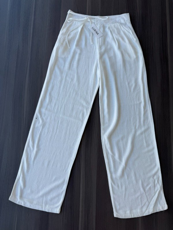 Producto - Pantalon de lino blanco Tulum - 0