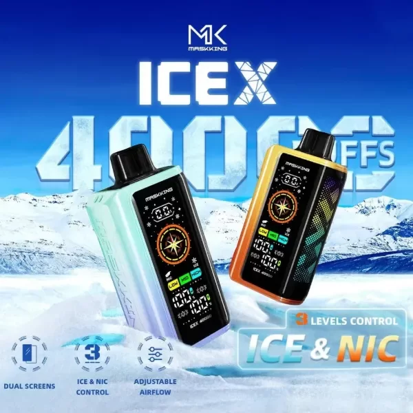 Producto - MASKKING ICEX 40K SABOR APPLE ZING (MANZANA)