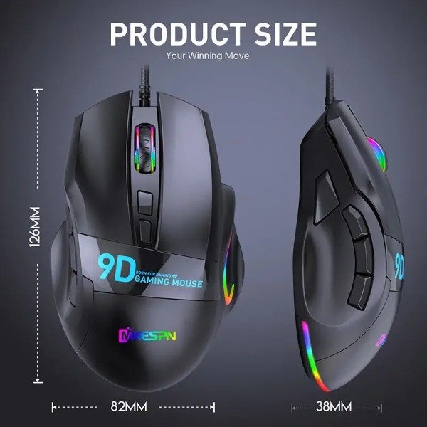 Producto - Mouse Gamer RGB con Cable G6 9 Botones - 2