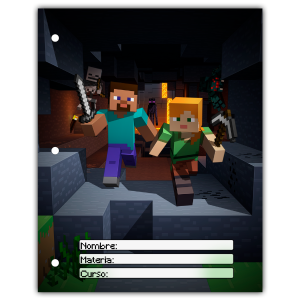 Producto - Carátula Separadores N3 Minecraft Diseño 15