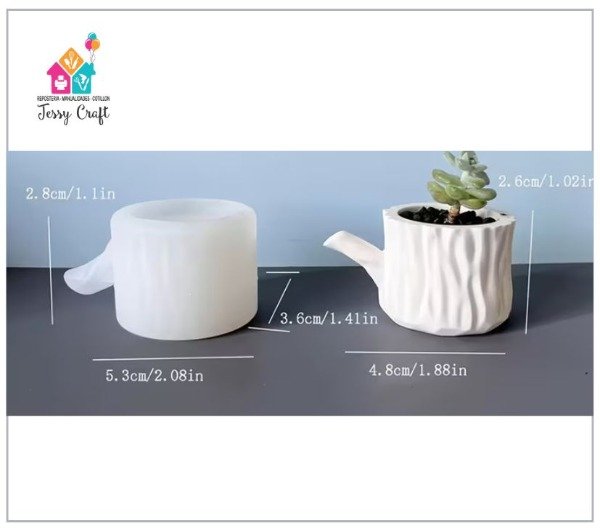 Producto - Molde Silicona - Porta Vela tronco, Cod. BM4162