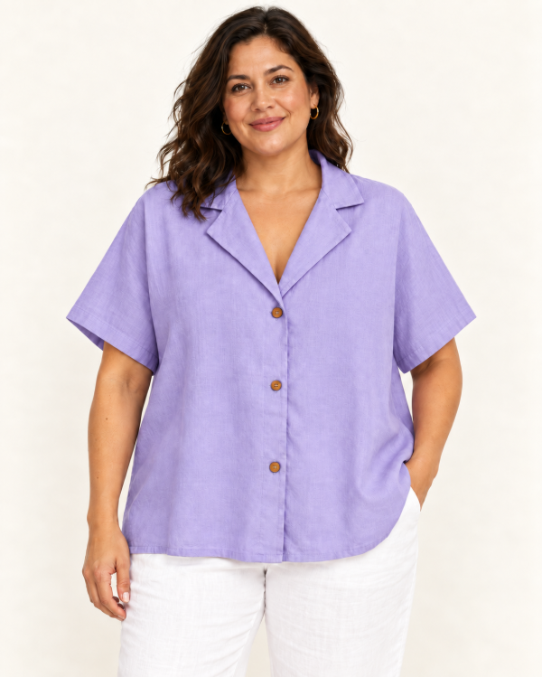 Producto - Camisa Lino Elastizado Manga Corta - 0