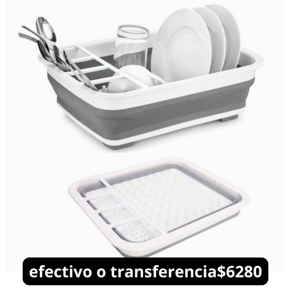 Producto - ESCURRE PLATOS PLAST/SILICONA PLEGABLE
