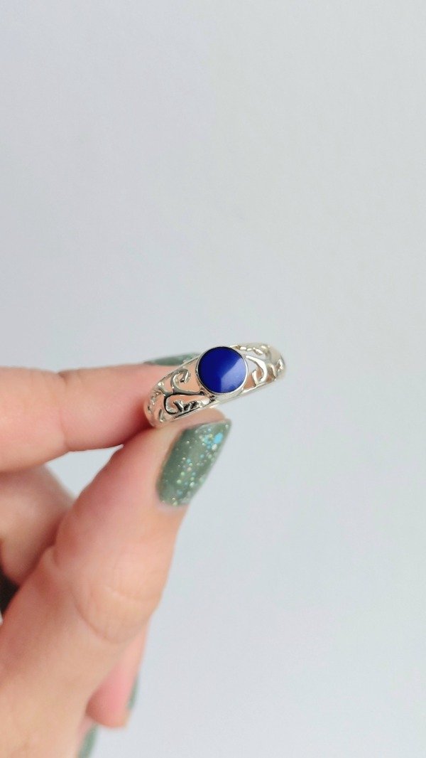 Producto - Anillo de Plata con Piedra Circular - 1