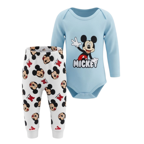 Producto - conjunto MICKEY CARITAS celeste - 0