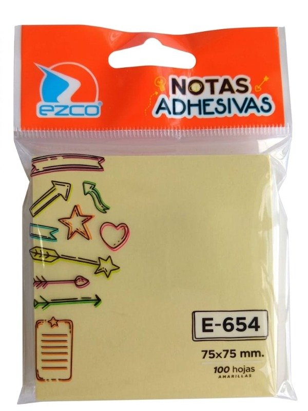 Producto - Notas Adhesivas 75x75 Amarillas -100 hojas