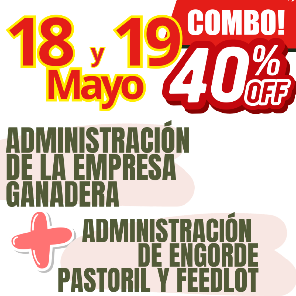Producto - COMBO 2 CURSOS:     Gestión Ganadera  +  Engorde Pastoril y Feedlot