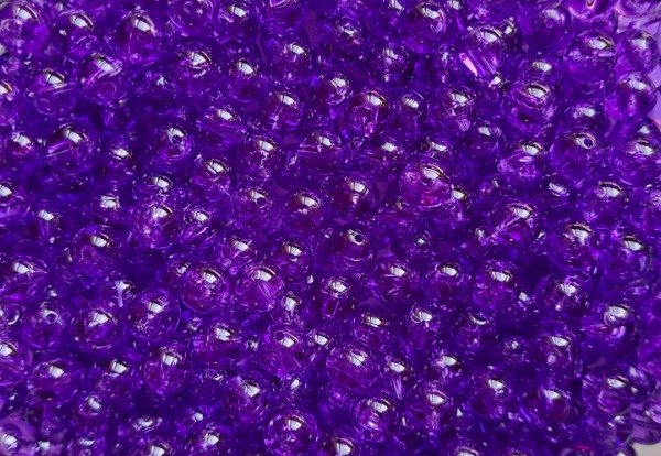 Producto - Perlas Plásticas Violeta Traslúcido 8 mm