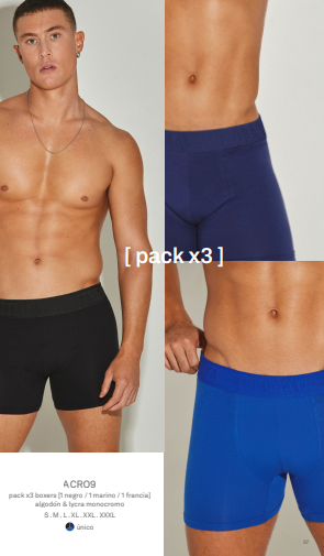 Producto - ACR09 Pack x 3 boxer