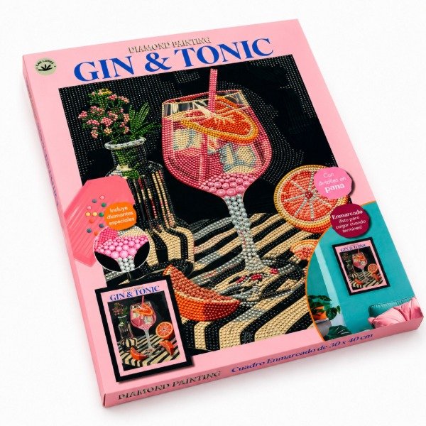 Producto - GIN TONIC - Cuadro Diamong Painting especial - 30x40 CM. - 1