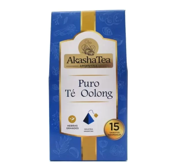 Producto - Té Akasha Puro Té Oolong - caja x 15 saquitos piramidales.