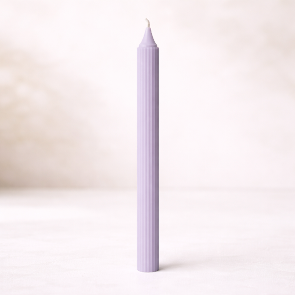 Producto - Vela Larga Acanalada 25 cm para Candelabro Base 2 cm Decorativa