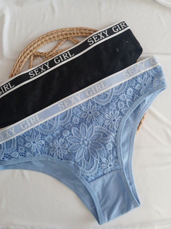 Producto - Vedetina x2 algodon con encaje