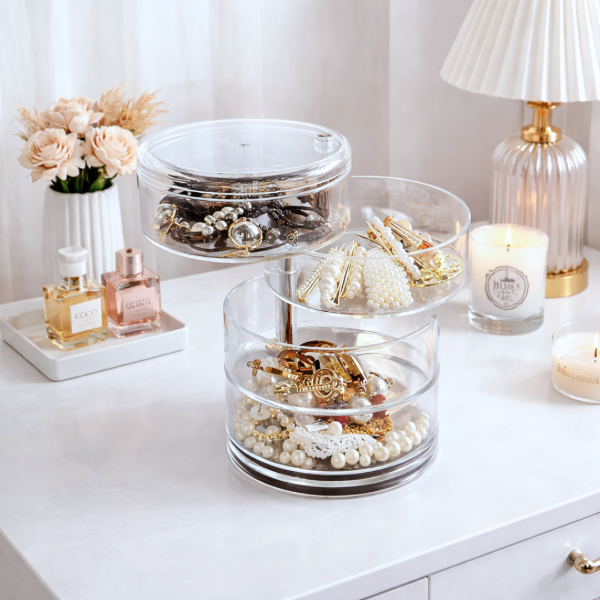 Producto - Organizador Maquillaje Acrílico Giratorio Cosméticos Make Up