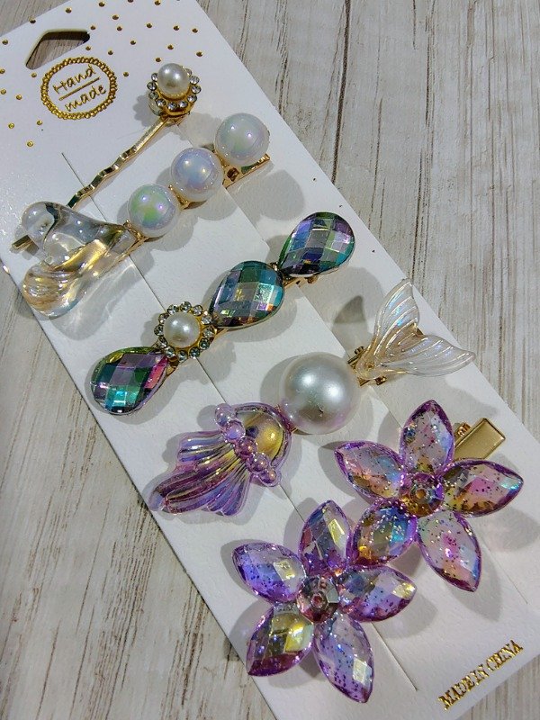 Producto - Set de hebillas x5 violeta