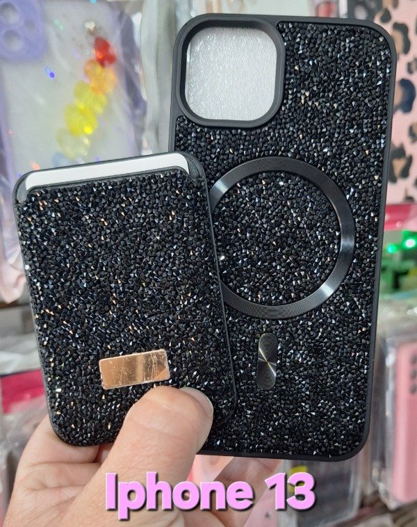 Producto - Fundas cristales con porta tarjeta magnético. IPhone 13