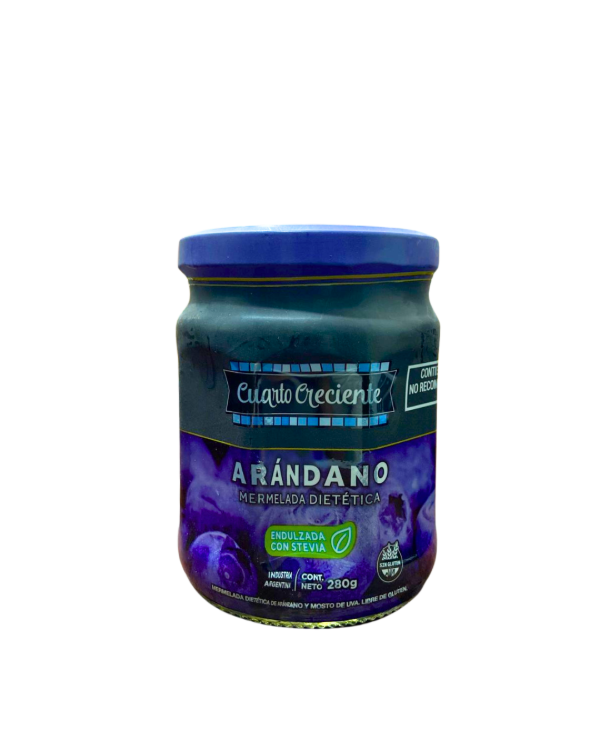 Producto - MERMELADA DE ARANDANOS CON STEVIA CUARTO CRECIENTE 280G