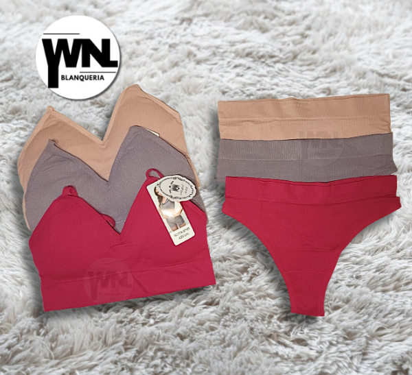 Producto - CONJUNTO 2 PIEZAS COLALES Y CORPIÑO MICROFIBRA MORLEY cod165 NEEDFEEL 6 UNIDADES
