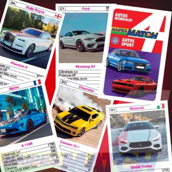 Producto - Cartas Autos Sport - Match4 - 4