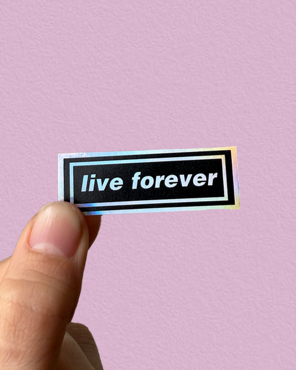 Producto - LIVE FOREVER - Sticker Individual Oasis