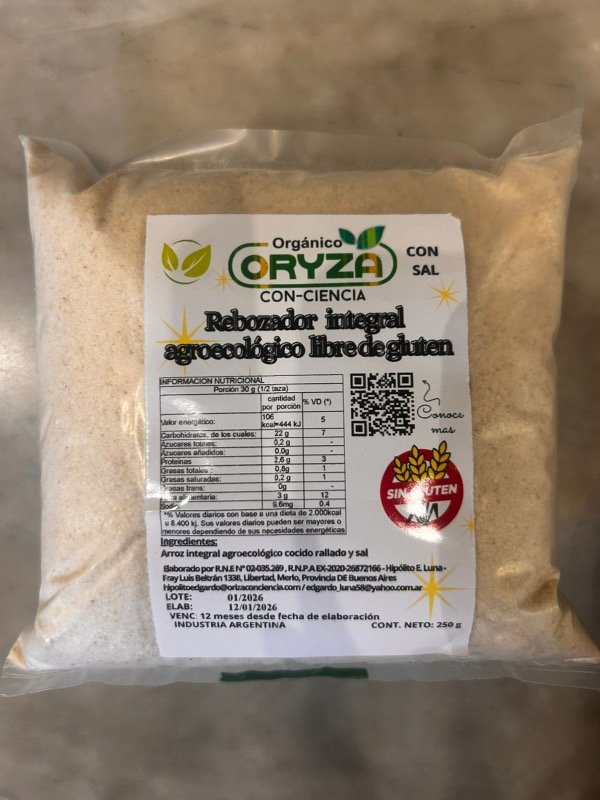 Producto - Rebozador integral libre de gluten a base de arroz integral