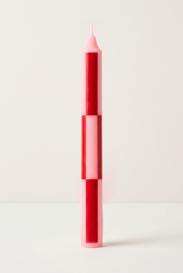 Producto - Vela Damero - Rosa y rojo
