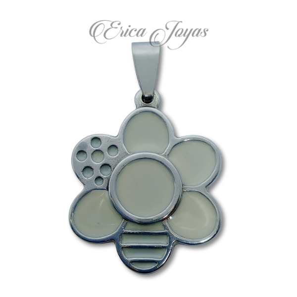 Producto - Dije macizo flor labrada (LBDM0055)