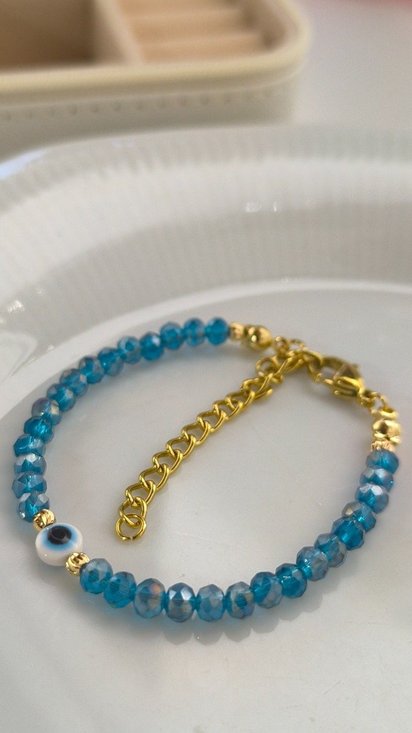 Producto - Pulsera Ojo Turco Turquesa Cristal