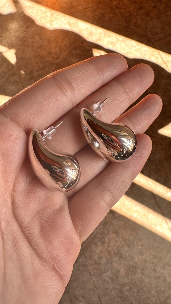 Producto - Aros gota plateados