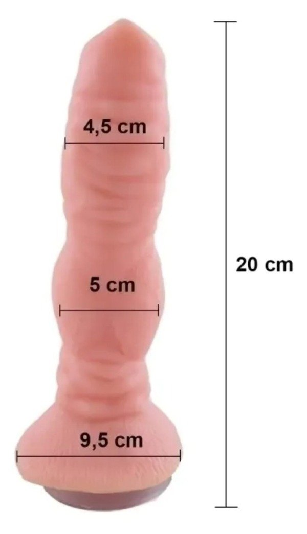 Producto - DILDO DILATADOR CON VENTOSA XXL TEXTURADO 20 X 5 CM - 2