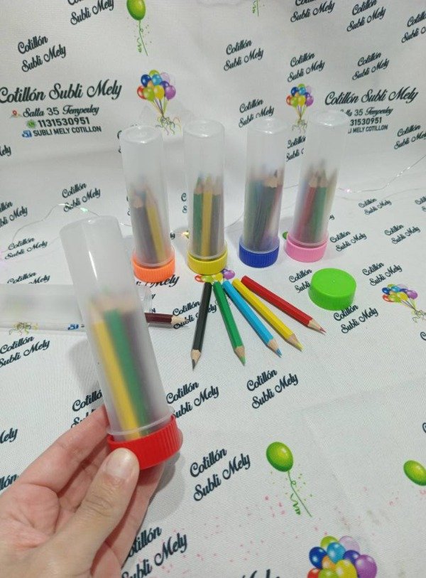 Producto - TUBO CON 6 LAPICES CORTOS