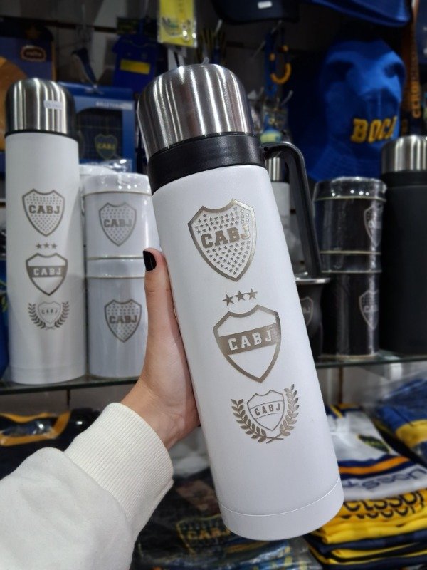 Producto - Termo con manija blanco BOCA