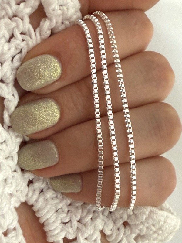 Producto - CB578 Cadena fina acero blanco