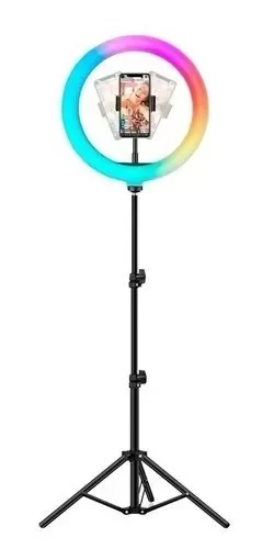 Producto - Aro De Luz Led Colores Rgb  14" Trípode 2.1mt Soporte Selfie 36 CM