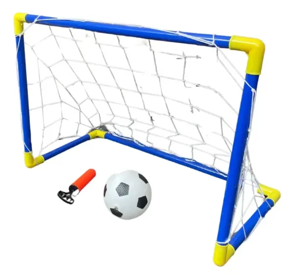 Producto - Set Arco De Futbol Pelota Inflador Red 40 X 75 X 30 Cm