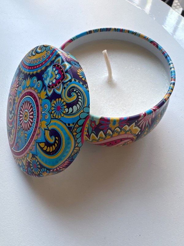 Producto - LATA DECORATIVA CON Y SIN VELA ALAJERO