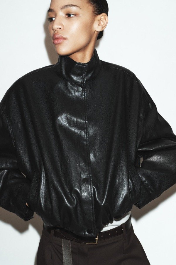 Producto - Campera bomber efecto piel Zara - 3