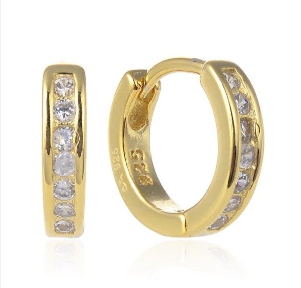 Producto - Minis Argollitas Cubic Plata 925 Gold