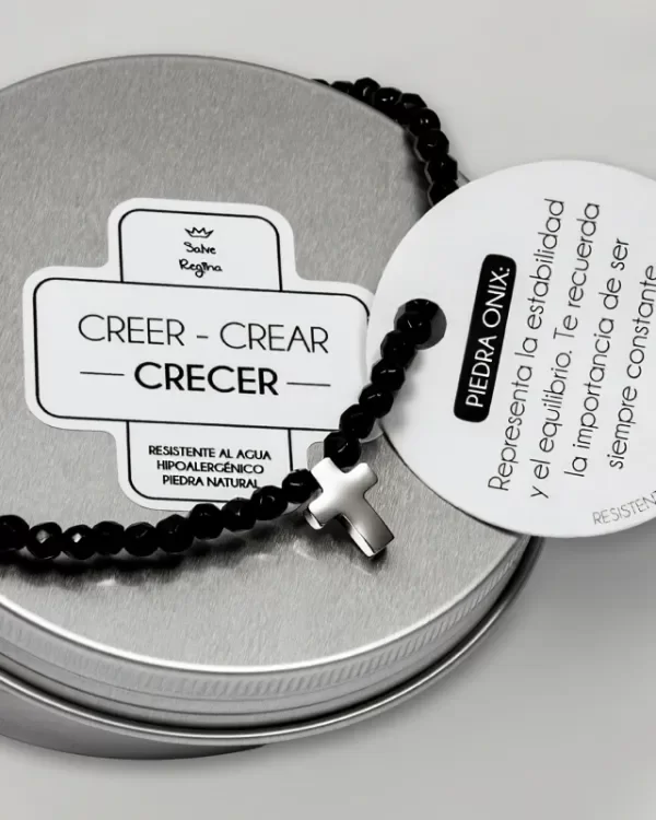 Producto - Collar Acero Morena [Piedra Ónix] - 1
