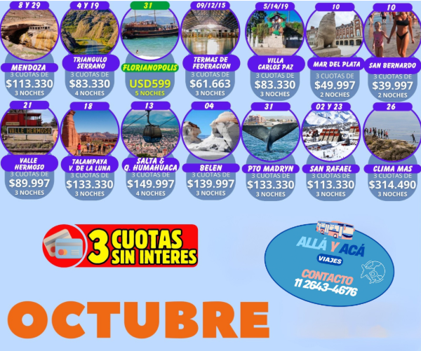 Producto - Octubre de Viajes