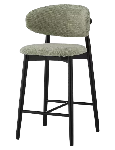 Producto - Taburete Banqueta Modelo Paris Base Negra Tapizada