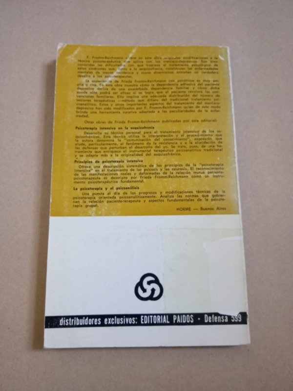 Producto - Psicoterapia intensiva - Frieda Fromm-Reichmann - Horme 1973 - 1