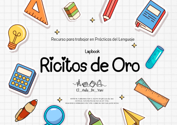 Producto - Lapbook Interactivo "Ricitos de Oro" - Formato Tríptico (Ideal 2do Grado)