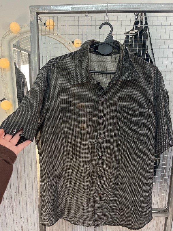 Producto - Camisa transparente //cuadri// talle M